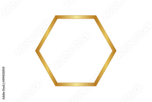 Elegant gold hexagon frame design