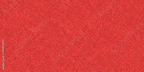 Red fabric and leather material creates a textured red carpet surface with a rough textile pattern, featuring a grunge vintage design perfect for a blank Christmas backdrop or art wallpaper