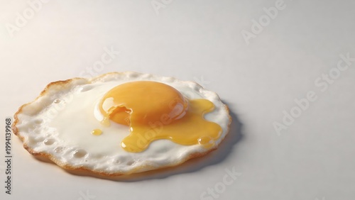 broken egg on a white background