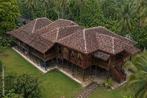 Top Down Perspective of Rumah Limas Johor Roof Structure