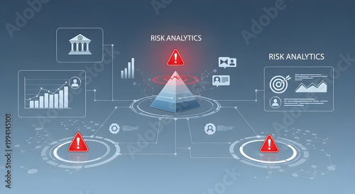 Risk analytics experts analyze data to identify business threats globally online.