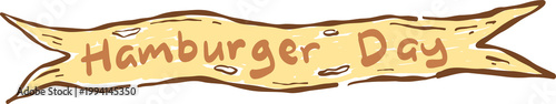 haamburger day banner illustration