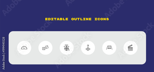 outline icons set - , editable vector for web and mobile