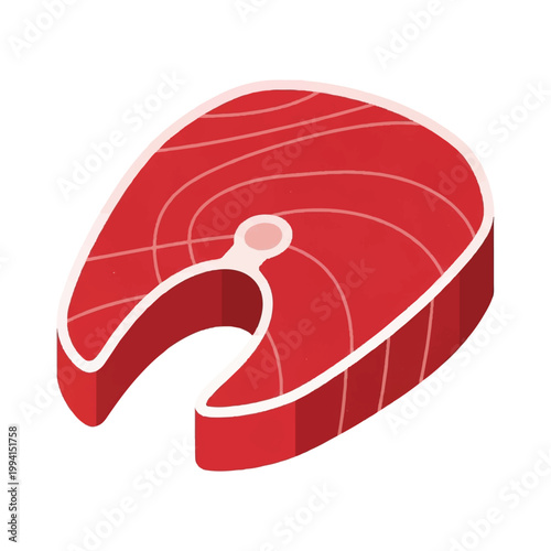 Raw Steak with Fat and Gridiron Lines.