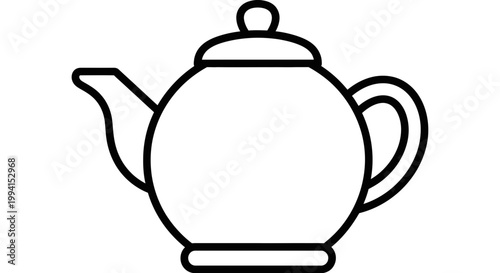 Simple line drawing of a teapot.