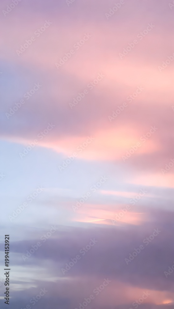 Obraz premium Soft Pink Sky Clouds Abstract Background - Dreamy Pastel Gradient