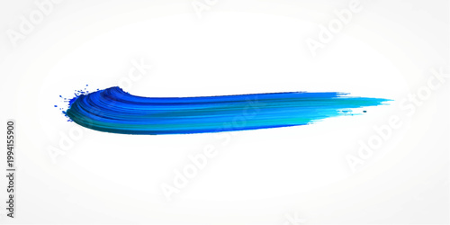 A clean digital illustration of a toothbrush and toothpaste alongside a blue paint brush and paint, featuring dynamic waves and liquid curves in a flowing blue vector design backdrop
