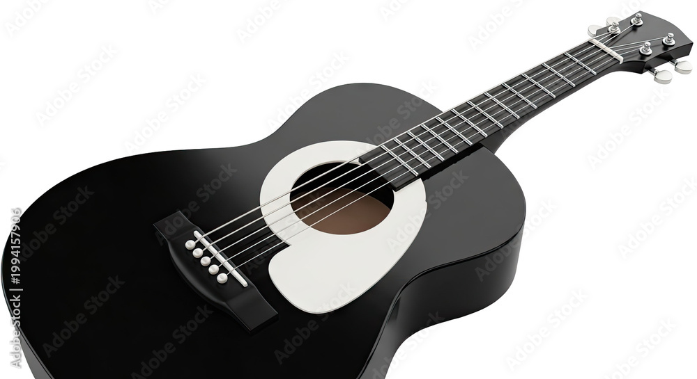 Obraz premium Black Acoustic Guitar
