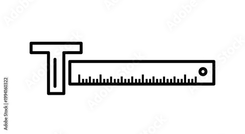 Ruler with T square tool.