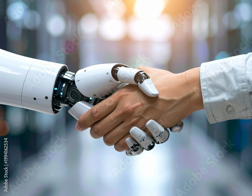 Robot handshaking human hand technology