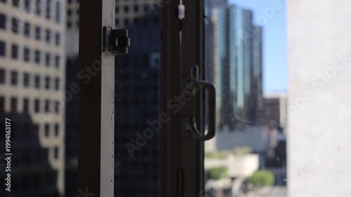 Old Style Window Open And Close Downtown