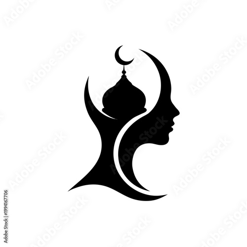 “Fashion Silhouette Walking in Style Illustration”