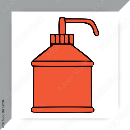 Oil Dispenser Bottle Icon Vector Illustration Liquid Container Kitchen or Industrial Use Design