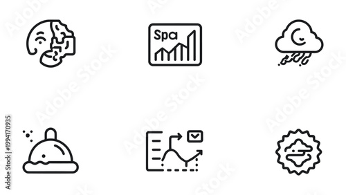 Icons: A curated selection of stylized, minimalistic icons, each representing different concepts and ideas. Perfect for design projects.