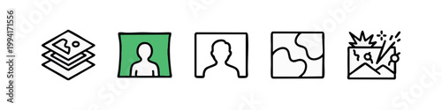 Clean Minimalist Icons for Digital Media Production Workflow