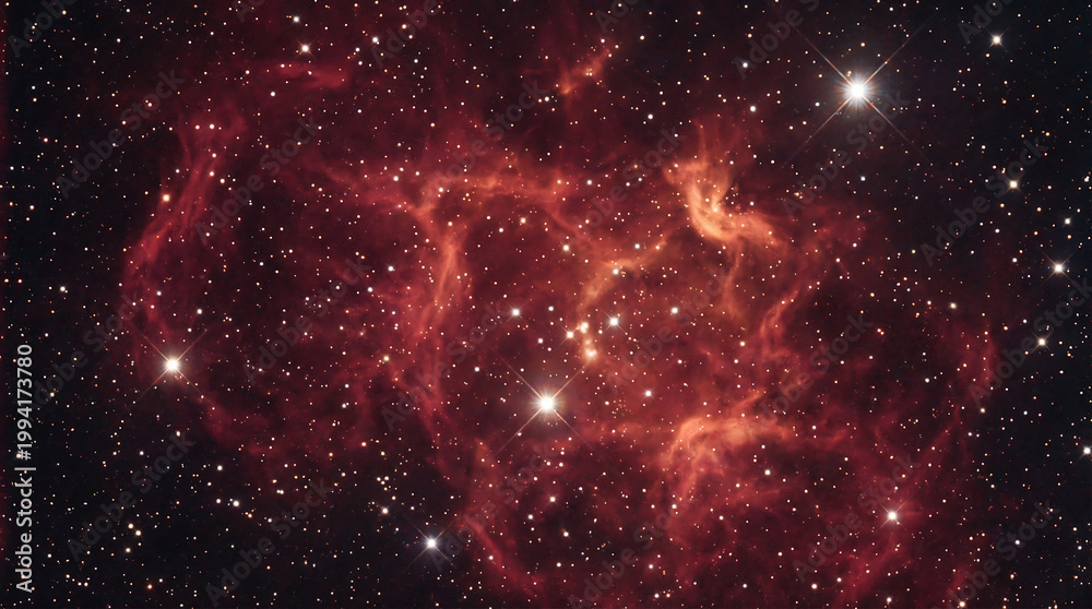 Obraz premium Colorful Cosmic Nebula with Stars and Space Dust Clouds Generative AI