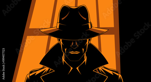 Man Wearing a Detective Hat.