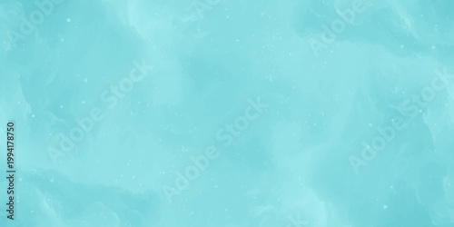 Abstract blue watercolor background texture with light white clouds and a frozen winter ice surface pattern creating a cold nature backdrop