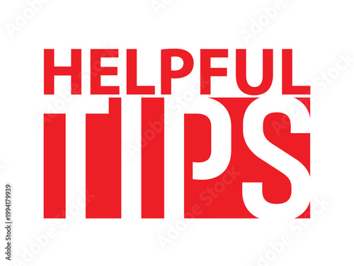 helpful tips text information sign