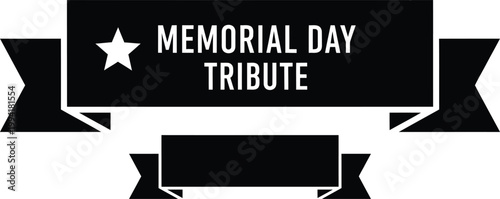 Memorial day tribute graphic a patriotic banner with a star