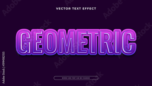 Sharp geometric text effect with purple to blue gradients and glowing white inner lines for a high-tech sophisticated look
