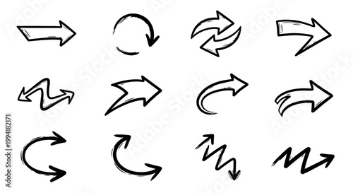 Collection of various arrow symbols.