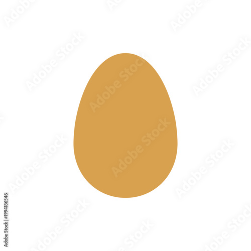 Brown egg isolated on white background.