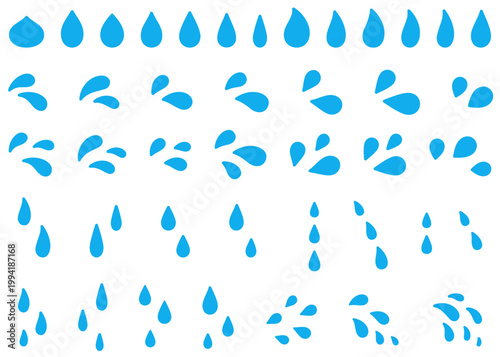 汗と涙のかわいいアイコンイラストセット