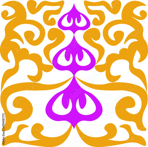 Floral pattern. wood carving pattern	