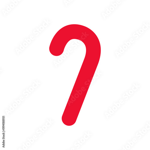 Large Red Question Mark Symbol.