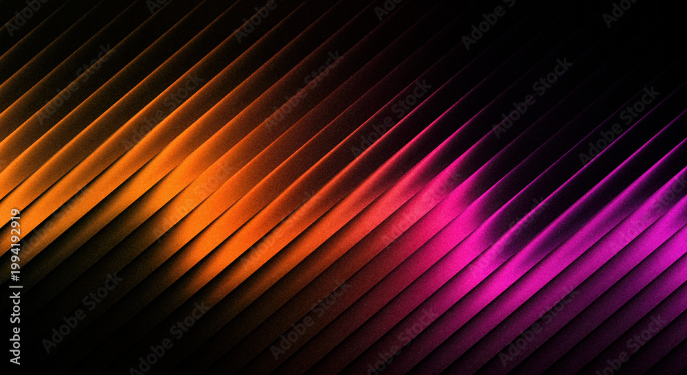 Εκτύπωση καμβά Abstract background with diagonal lines in orange, red, and purple gradient colo