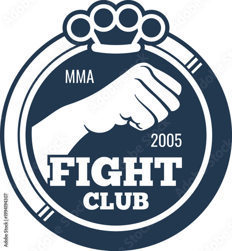 Mma fight club logo featuring a gloved hand and the year 2005