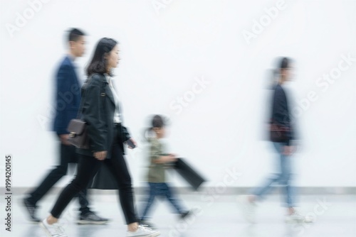 business people walking in the city