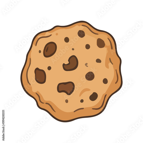 Hand Drawn Chocolate Chip Cookie