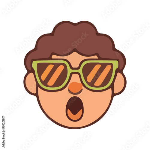 Surprised Person With Sunglasses Icon