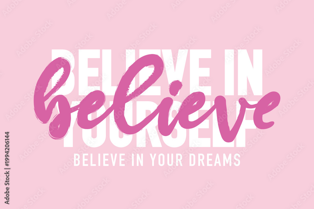 Fototapeta premium Inspirational slogan text quote words. Beautiful cute vector illustration design.