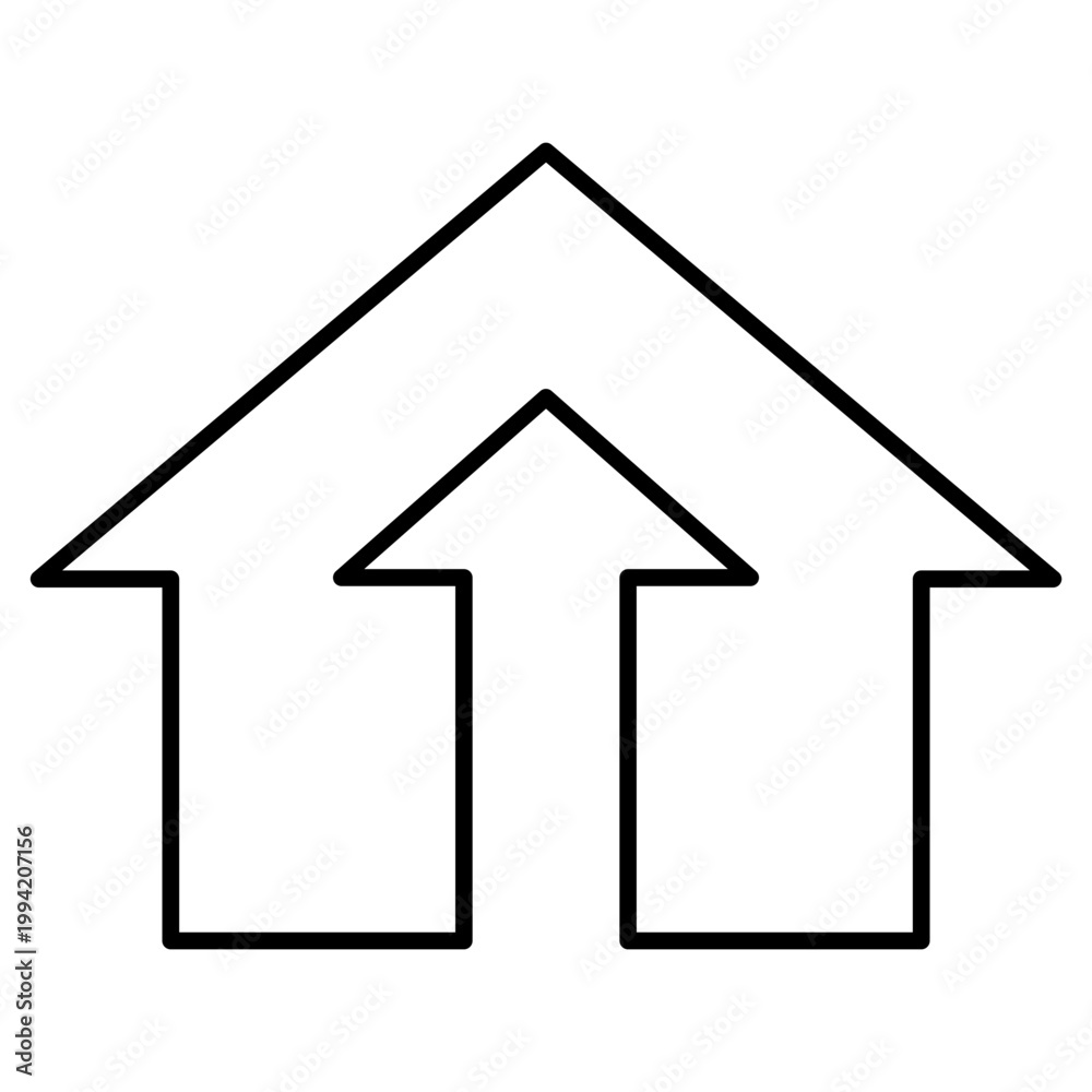 Fototapeta premium Property Value Growth Real Estate Icon