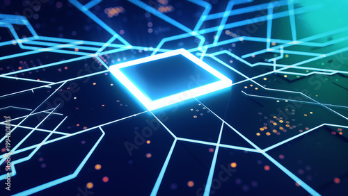 Abstract circuit or technology background