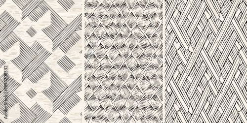 Abstract woven patterns in beige and brown a textured background design