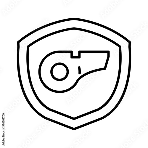 Whistleblower Reporting Alert Protection Security Icon
