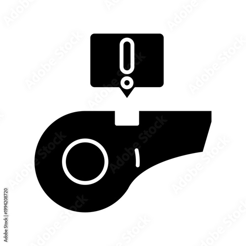 Whistleblower Reporting Alert Protection Security Icon
