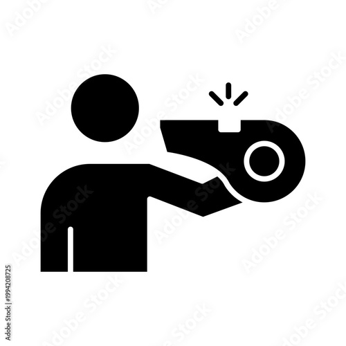 Whistleblower Reporting Alert Protection Security Icon
