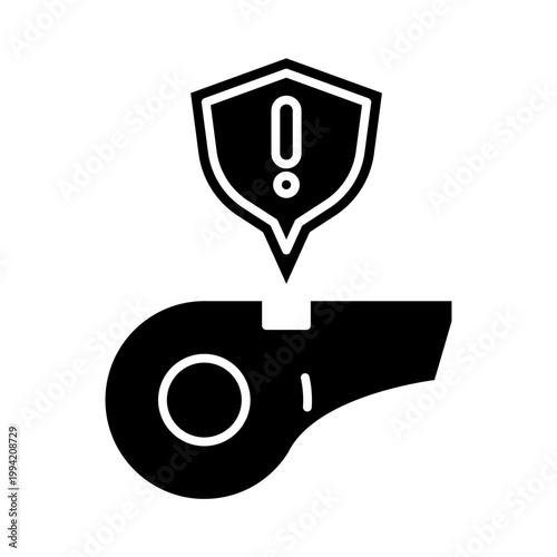 Whistleblower Reporting Alert Protection Security Icon
