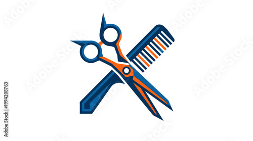 Scissors and comb haircut tools.