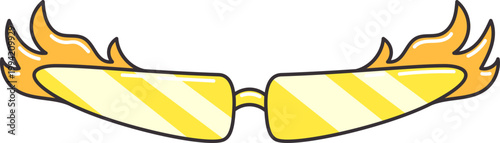 Disco Eyewear with Flame