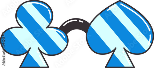 Playing Card Suits Glasses