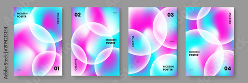 Aesthetic abstract background featuring soft pastel glass spheres and bright neon fluid blurs for a dreamlike modern poster design
