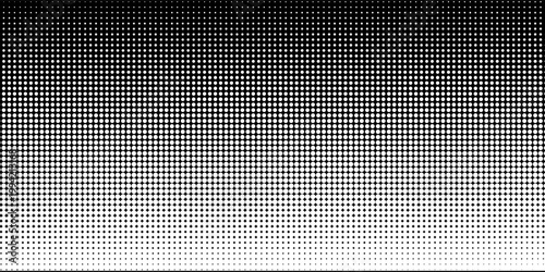 Abstract black and white halftime gradient pattern vector. Retro pop art dot screen texture for comic book, poster, and modern background designs.
