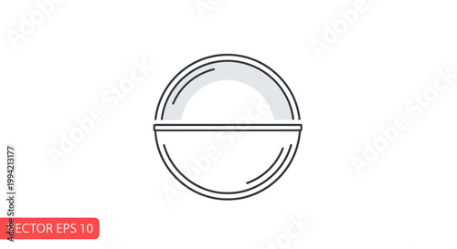 Abstract circular graphic element, minimalist design, vector illustration, clean lines, modern icon