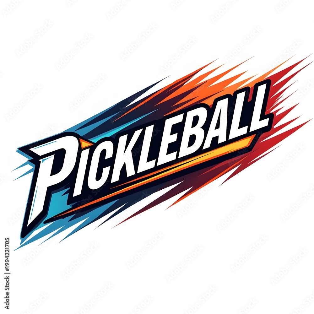 Fototapeta premium Pickleball Sport Typography Speed Motion Design